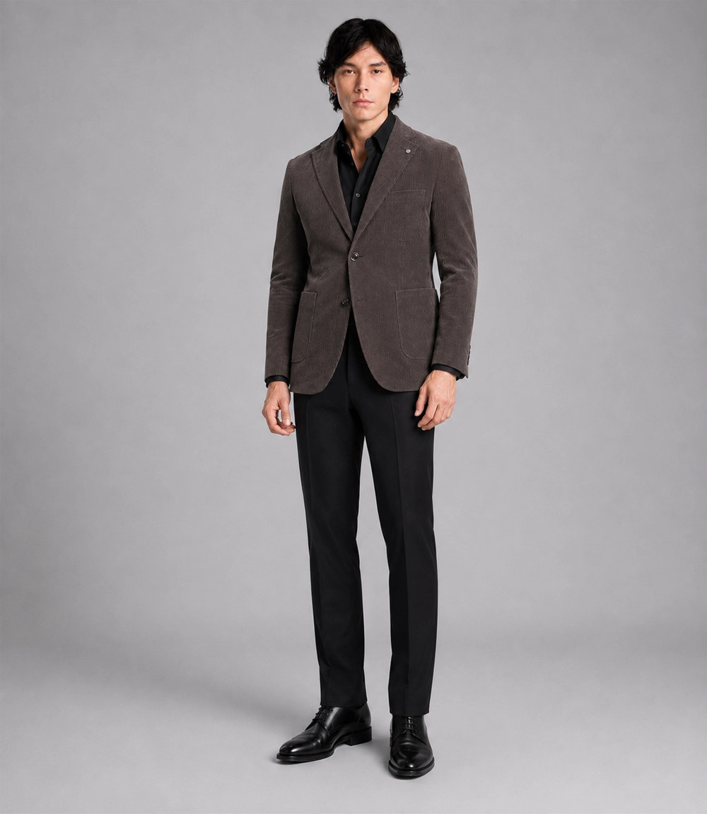 Men's Chocolate Brown Corduroy 2 Piece Suit - Suit Heritage