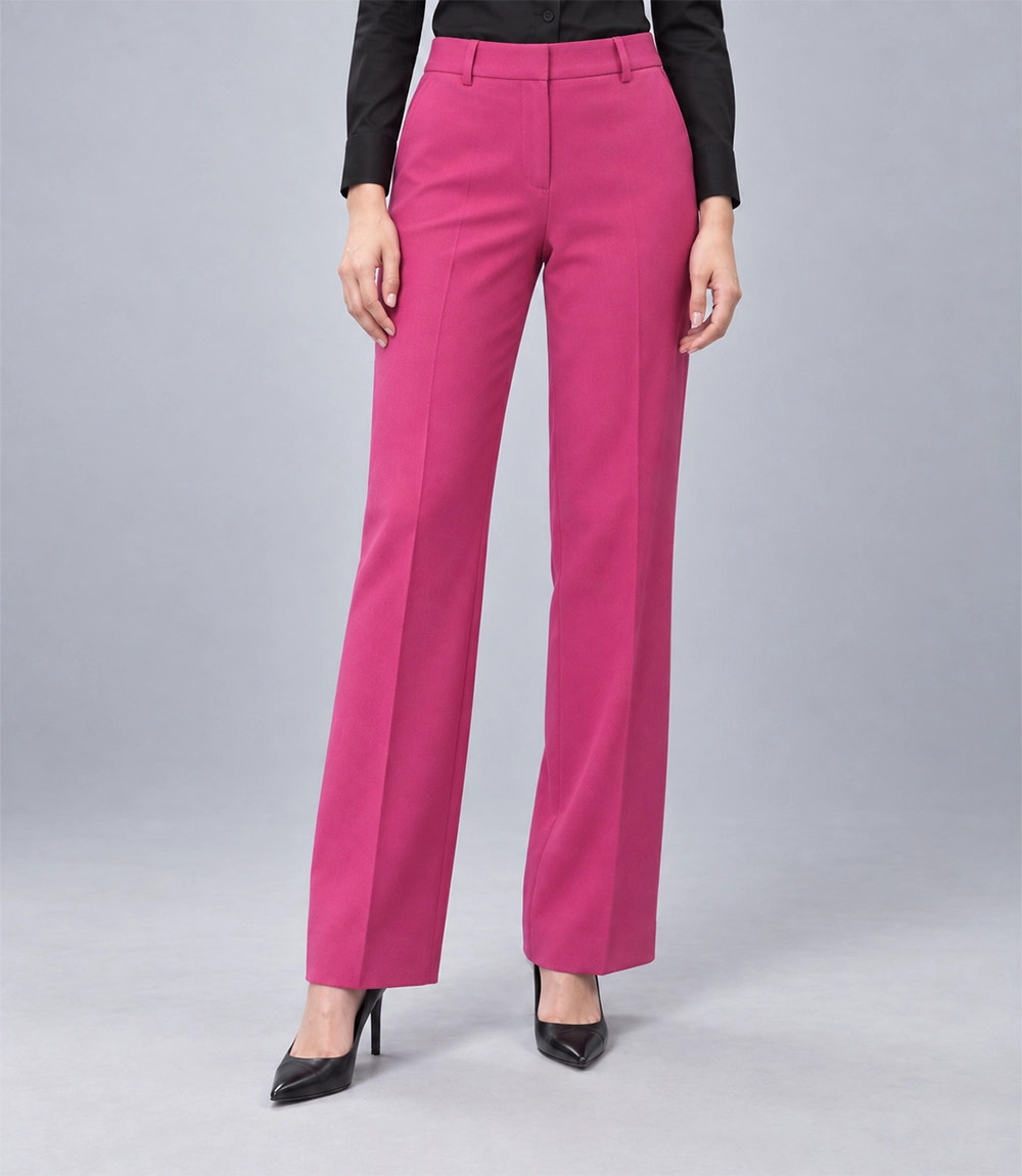 Women's Pink Wool Blend 2 Piece Suit Pant - Suit Heritage