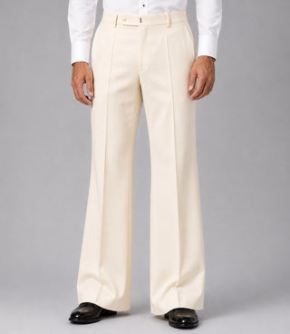 70s Men's Ivory Double Breasted Groom Tuxedo Pant - Suit Heritage