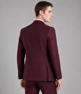 70s Men's Vintage Burgundy Retro Wedding Suit  Back - Suit Heritage