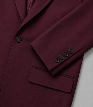 70s Men's Vintage Burgundy Retro Wedding Suit  Fabric - Suit Heritage