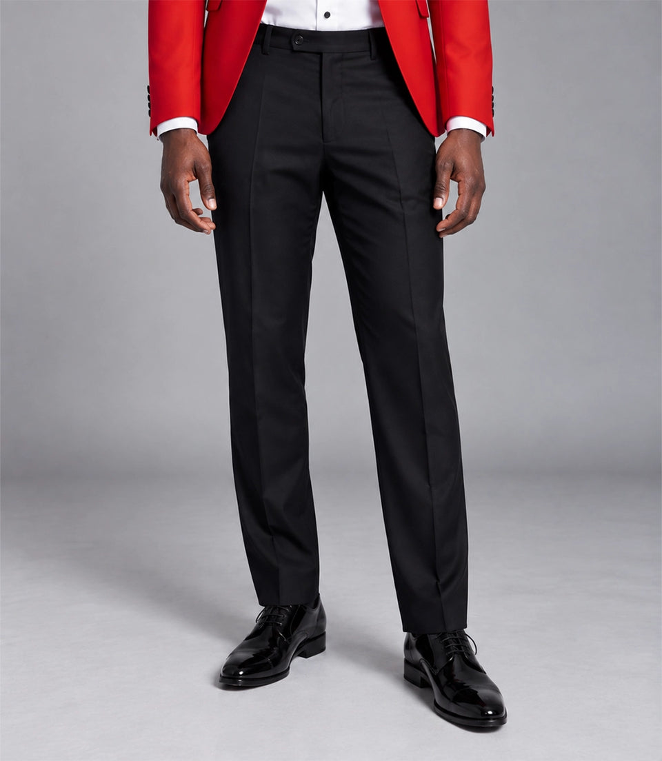 70s Red & White Contrast Lapel Tuxedo Pant - Suit Heritage