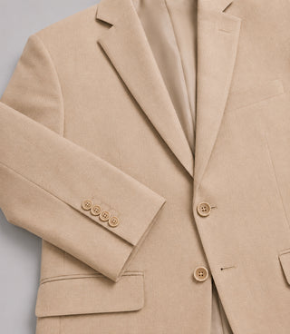 Men's Solid Beige 2 Piece Suit