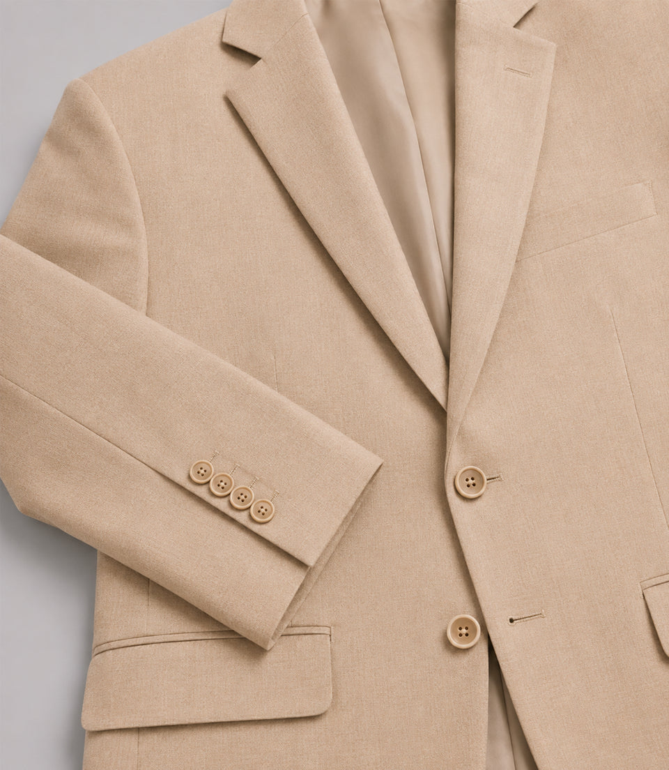 Men's Solid Beige 2 Piece Suit - Suit Heritage