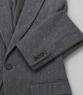 Men's Tweed Donegal Dark Grey 2 Piece Suit