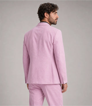 Men's Vintage Bubblegum Pink artwork Embroidered Suit