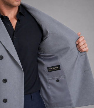 Men's Bespoke Grey Double Breasted Suit Inner - Suit Heritage