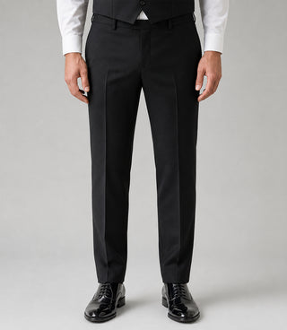 Men's Black And White 3 Piece Wedding Tuxedo Pant - Suit Heritage