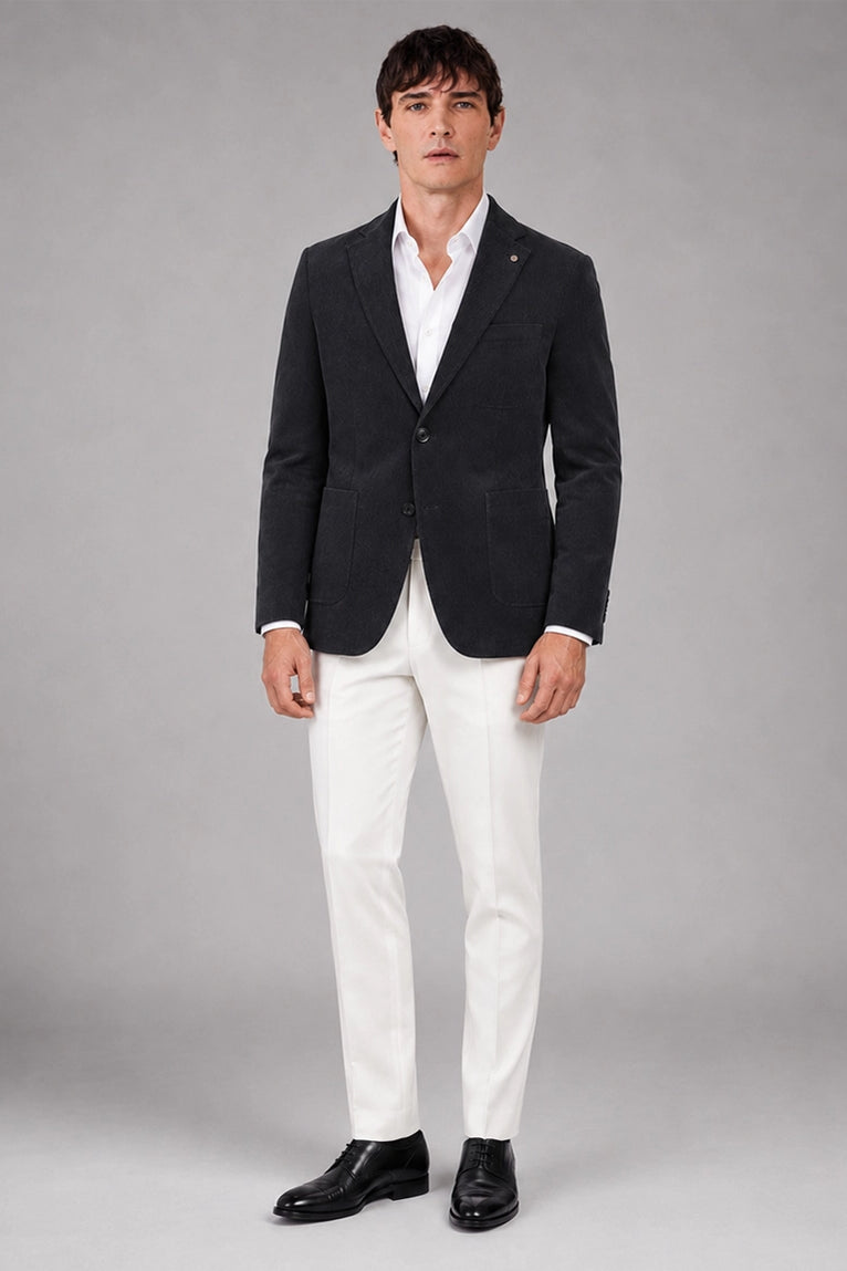 Men's Black Corduroy 2 Piece Suit - Suit Heritage
