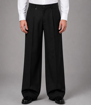 Men's Black Double Breasted Groom Wedding Suit Pant - Suit Heritage