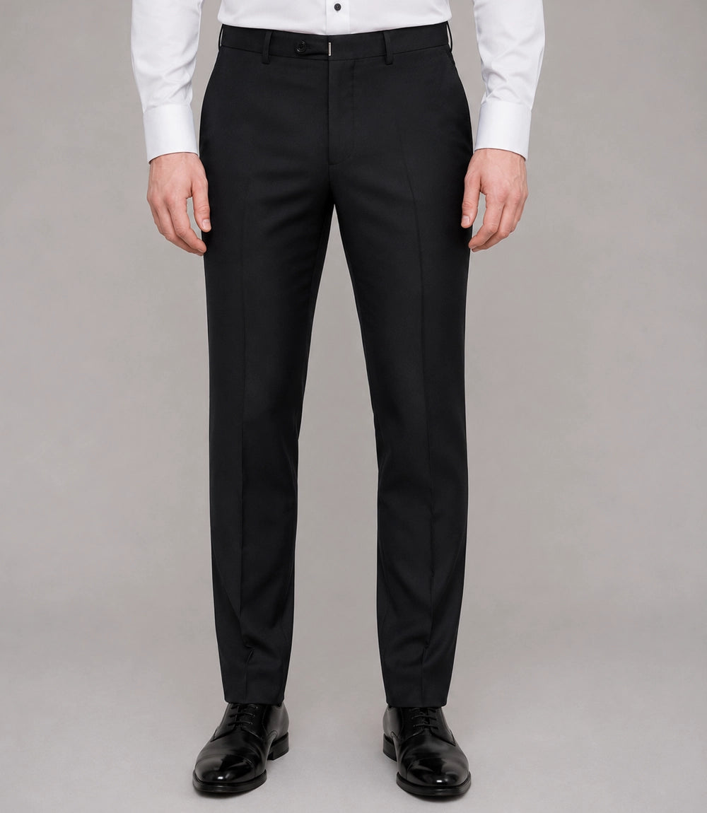 Men's Black Double Breasted Groom Wedding Tuxedo Pant -  Suit Heritage