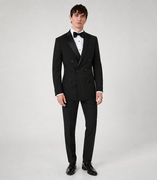 Men's Black Double Breasted Tuxedo - Suit Heritage