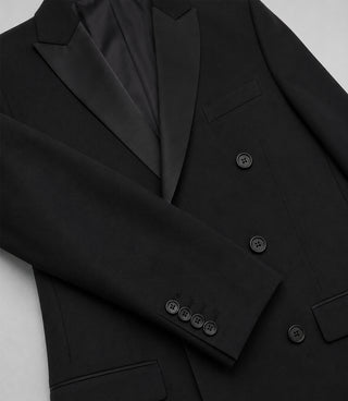 Men's Black Double Breasted Tuxedo Fabric - Suit Heritage