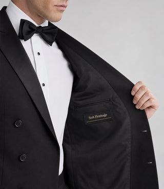 Men's Black Double Breasted Tuxedo Inner - Suit Heritage