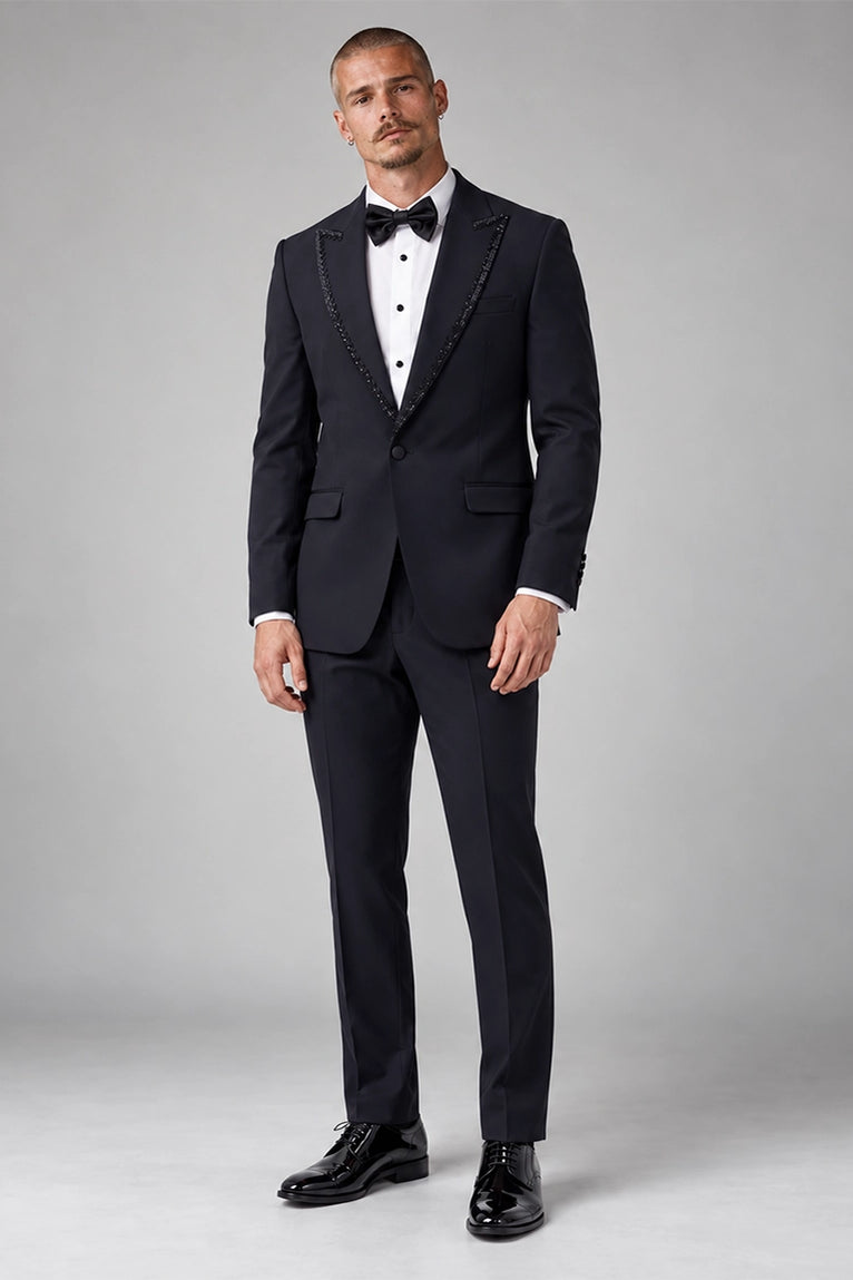 Men's Black Formal 2 Piece Tuxedo - Suit Heritage