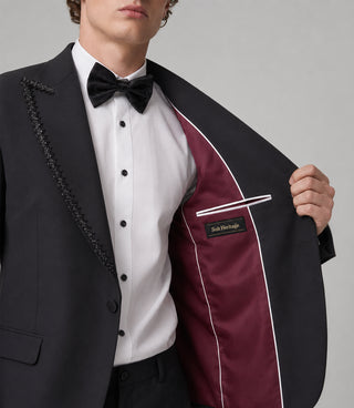 Men's Black Formal 2 Piece Tuxedo Inner - Suit Heritage