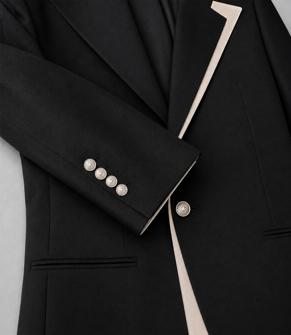 Men's Black Formal Groom Wedding Suit Fabric -  Suit Heritage