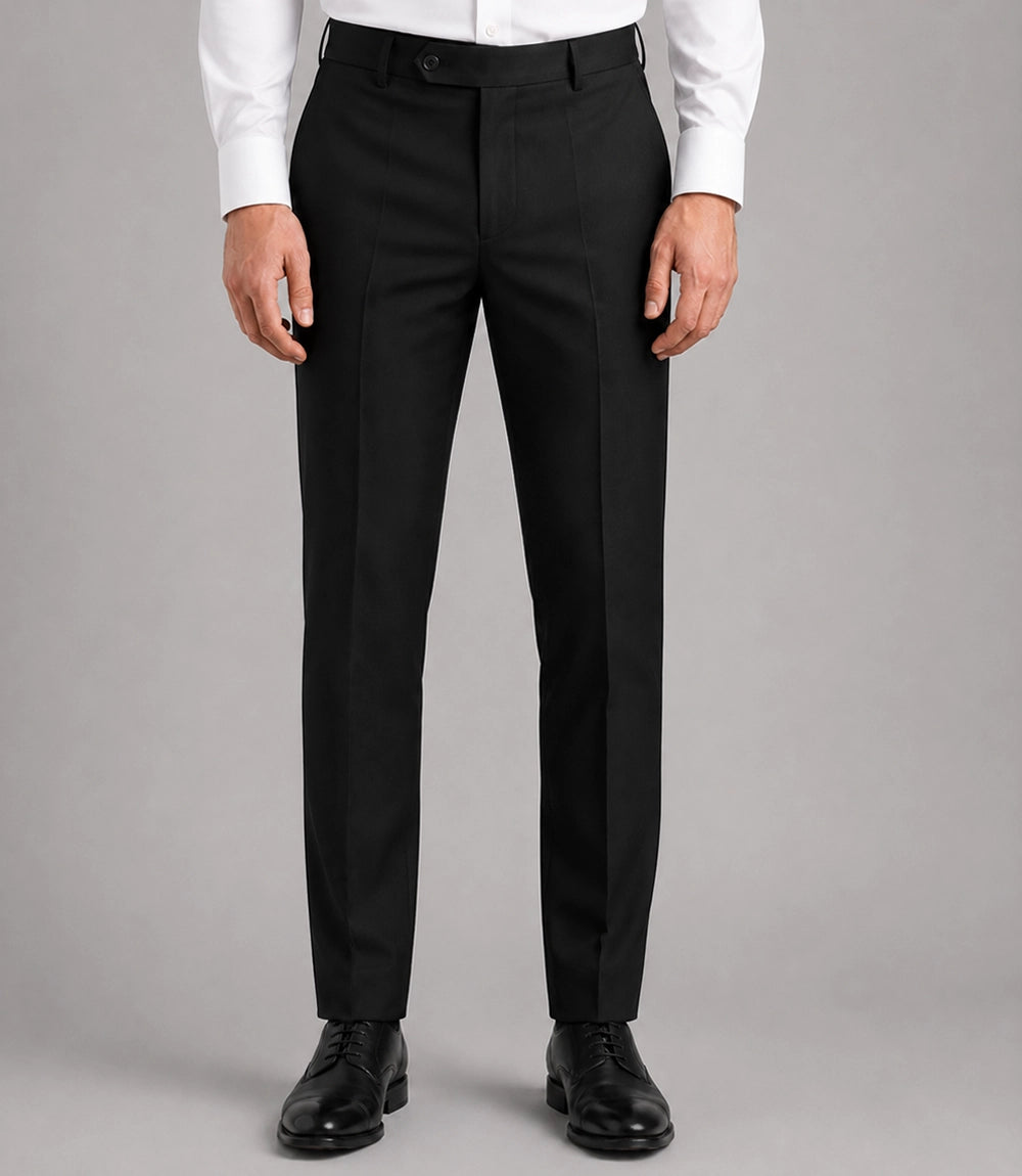 Men's Black Formal Groom Wedding Suit Pant -  Suit Heritage
