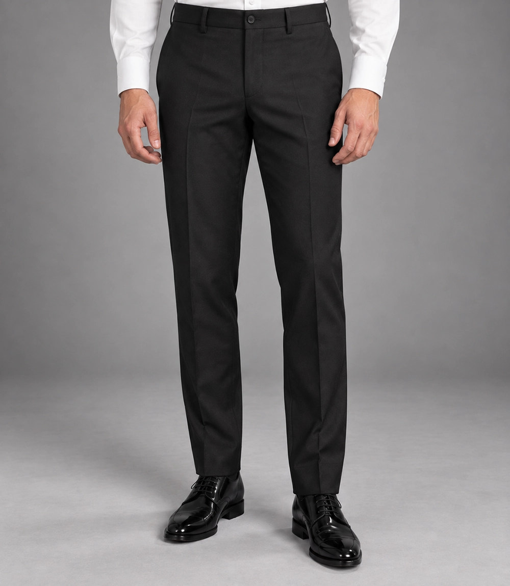 Men's Black Glitter Shawl Lapel Tuxedo Pant - Suit Heritage