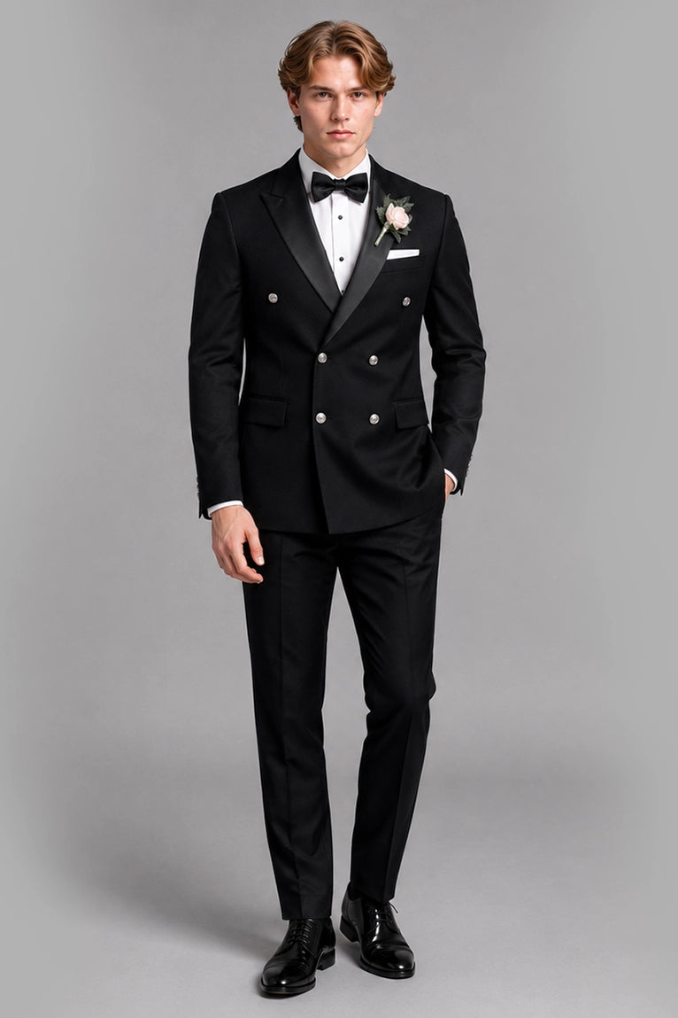 Men's Black Groomsmen Wedding Suit -  Suit Heritage