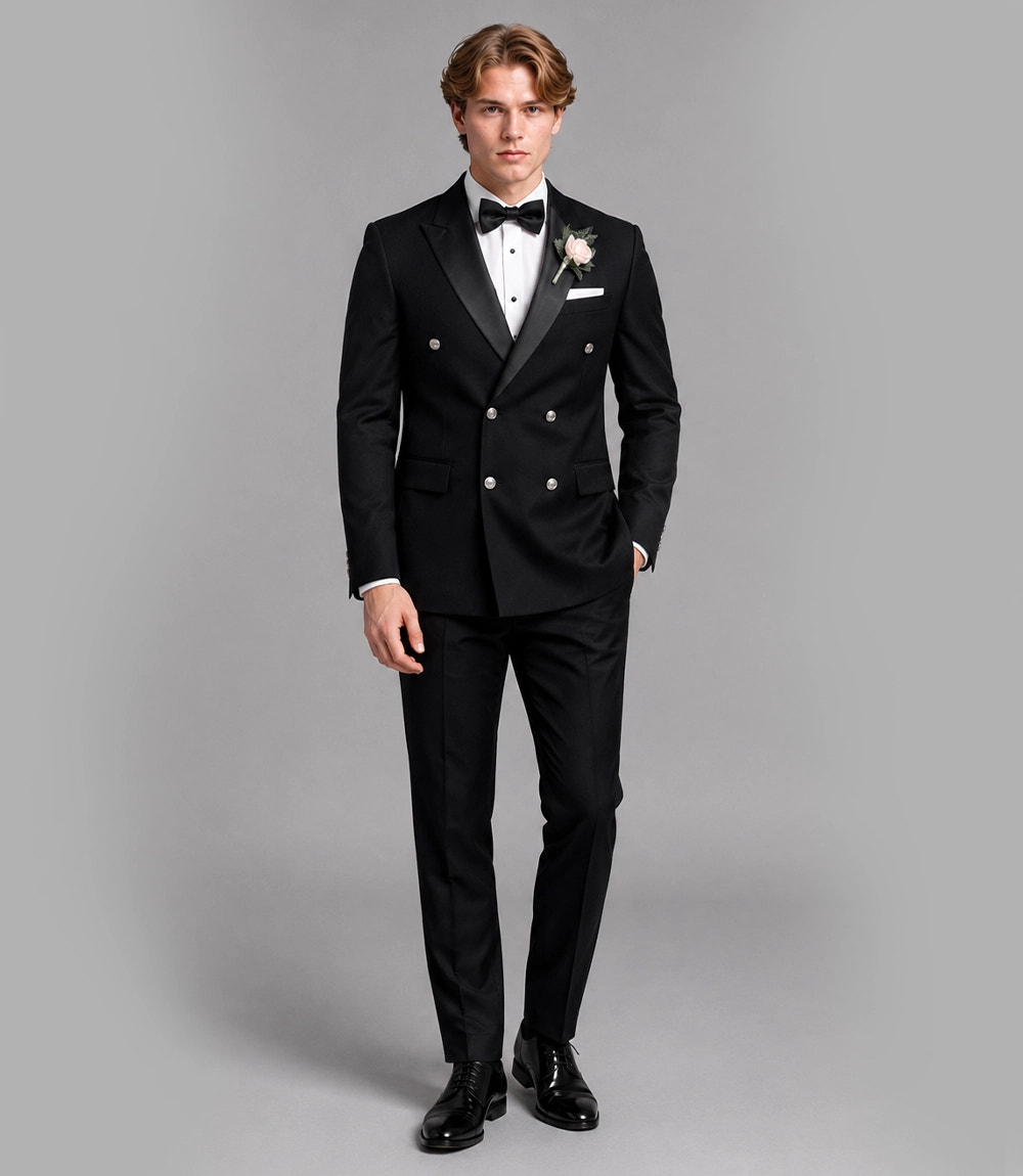 Men's Black Groomsmen Wedding Suit -  Suit Heritage