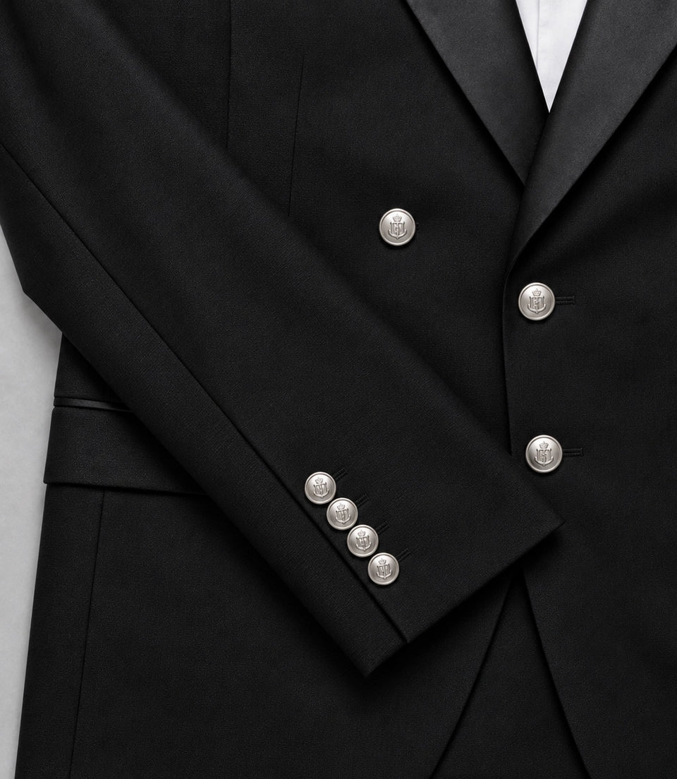 Men's Black Groomsmen Wedding Suit Fabric  -  Suit Heritage