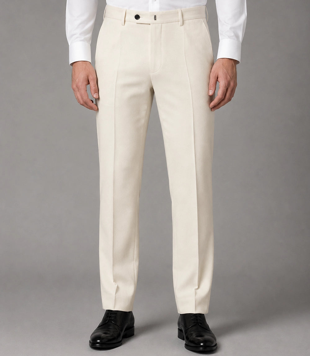 Men's Black & Ivory 3 Piece Wedding Suit  Pant -  Suit Heritage