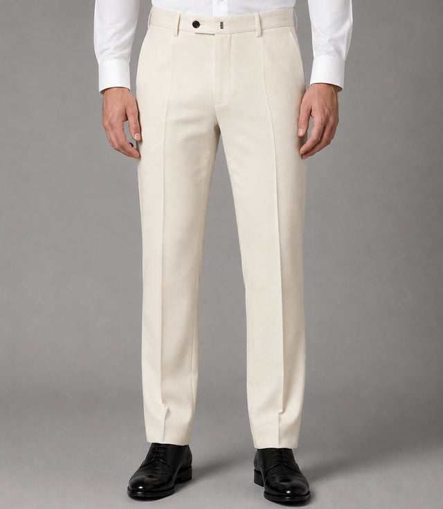 Men's Black & Ivory 3 Piece Wedding Suit  Pant -  Suit Heritage