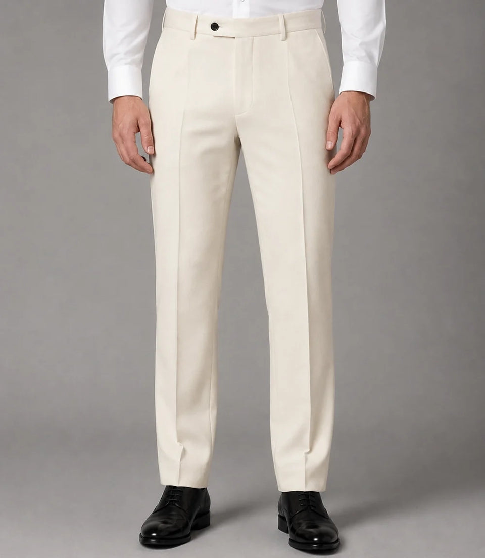 Men's Black & Ivory 3 Piece Wedding Suit Pant - Suit Heritage