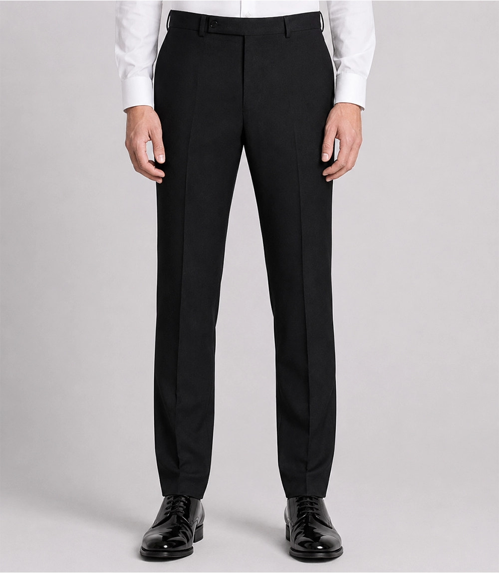 Men's Black Notch Lapel Tuxedo Pant - Suit Heritage