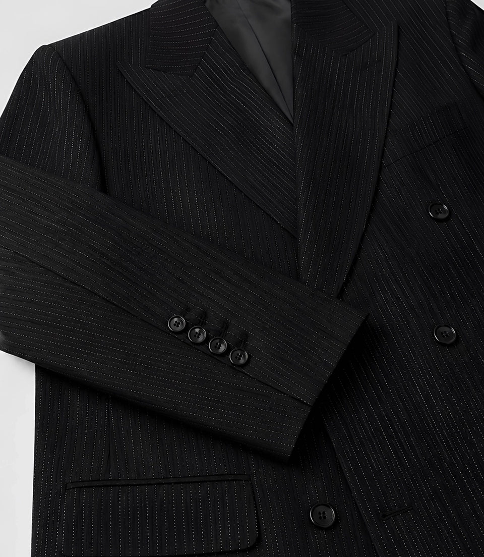 Men's Black Tailored Fit Milano Suit Blazer - Suit Heritage