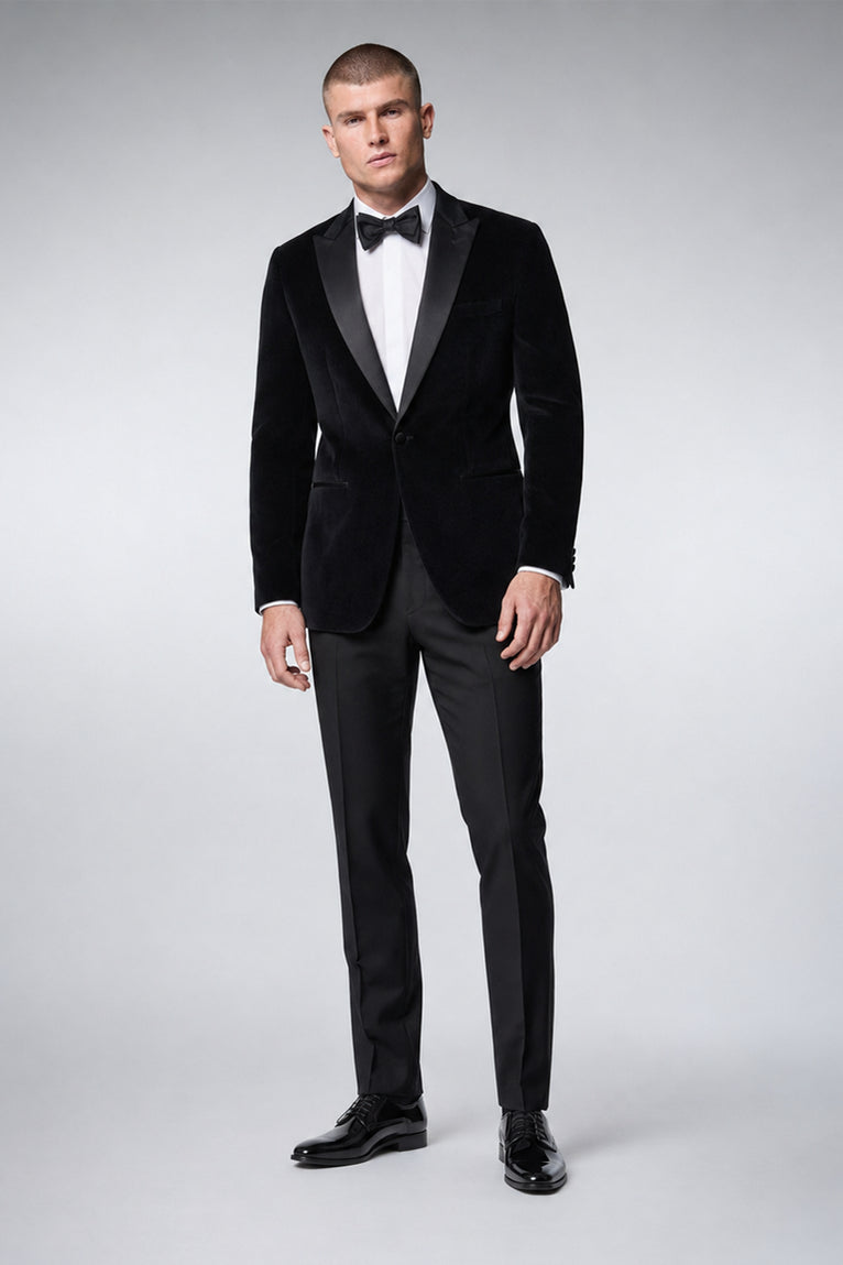 Men's Black Velvet Tuxedo - Suit Heritage