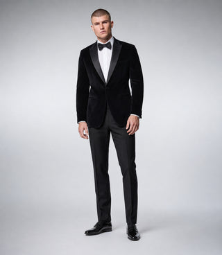 Men's Black Velvet Tuxedo - Suit Heritage