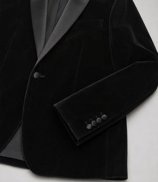 Men's Black Velvet Tuxedo Fabric - Suit Heritage
