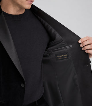 Men's Black Velvet Tuxedo Inner - Suit Heritage