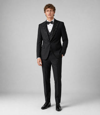 Men's Black Wedding 3 Piece Tuxedo - Suit Heritage