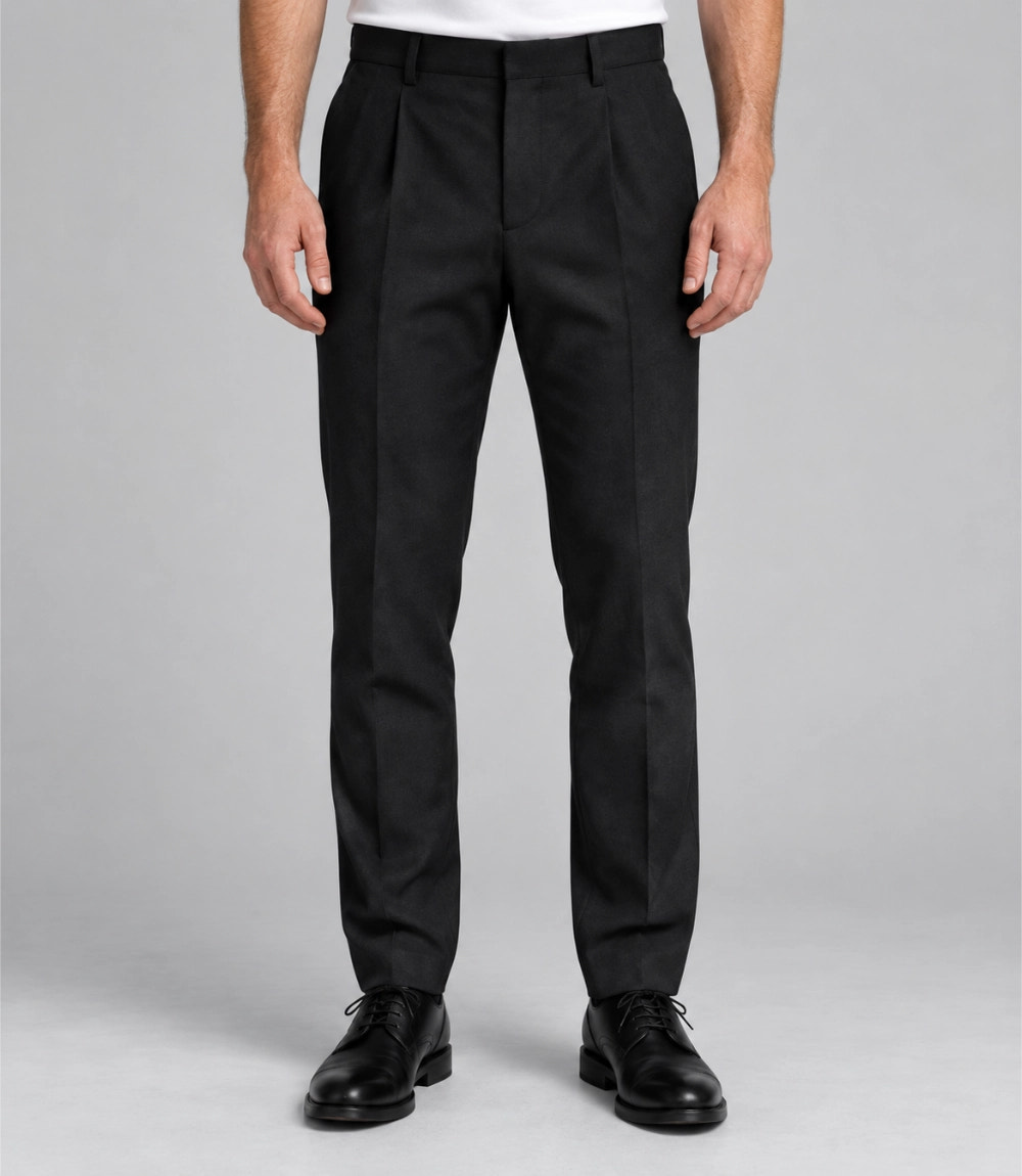 Men's Black & White Houndstooth Cropped Suit Pant -  Suit Heritage