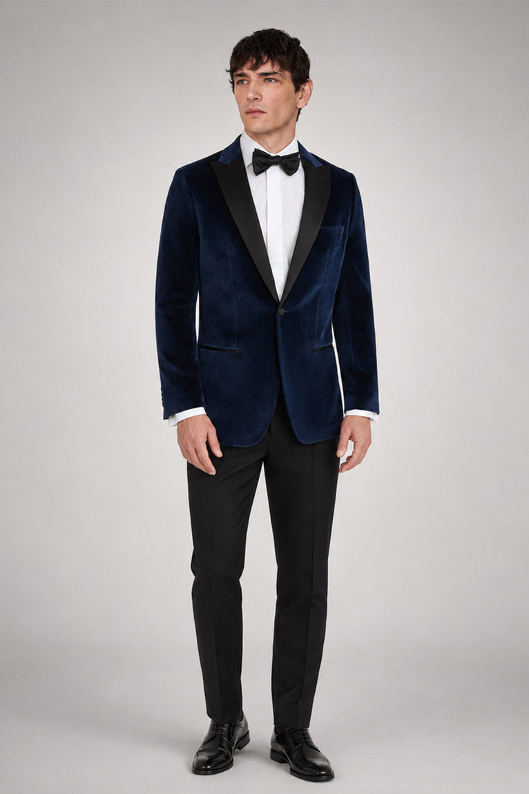 Men's Blue Velvet Tuxedo - Suit Heritage