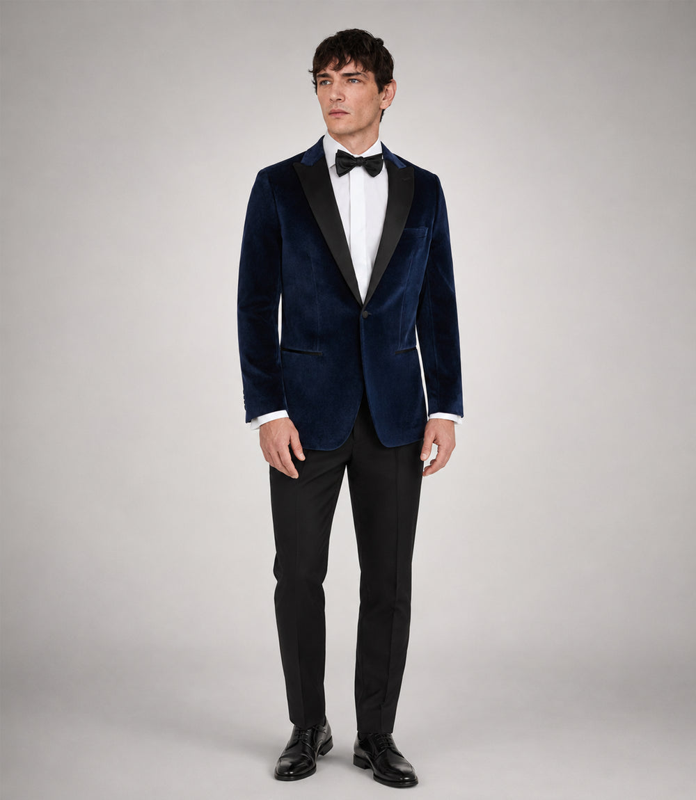 Men's Blue Velvet Tuxedo - Suit Heritage
