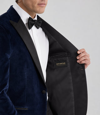 Men's Blue Velvet Tuxedo Inner - Suit Heritage