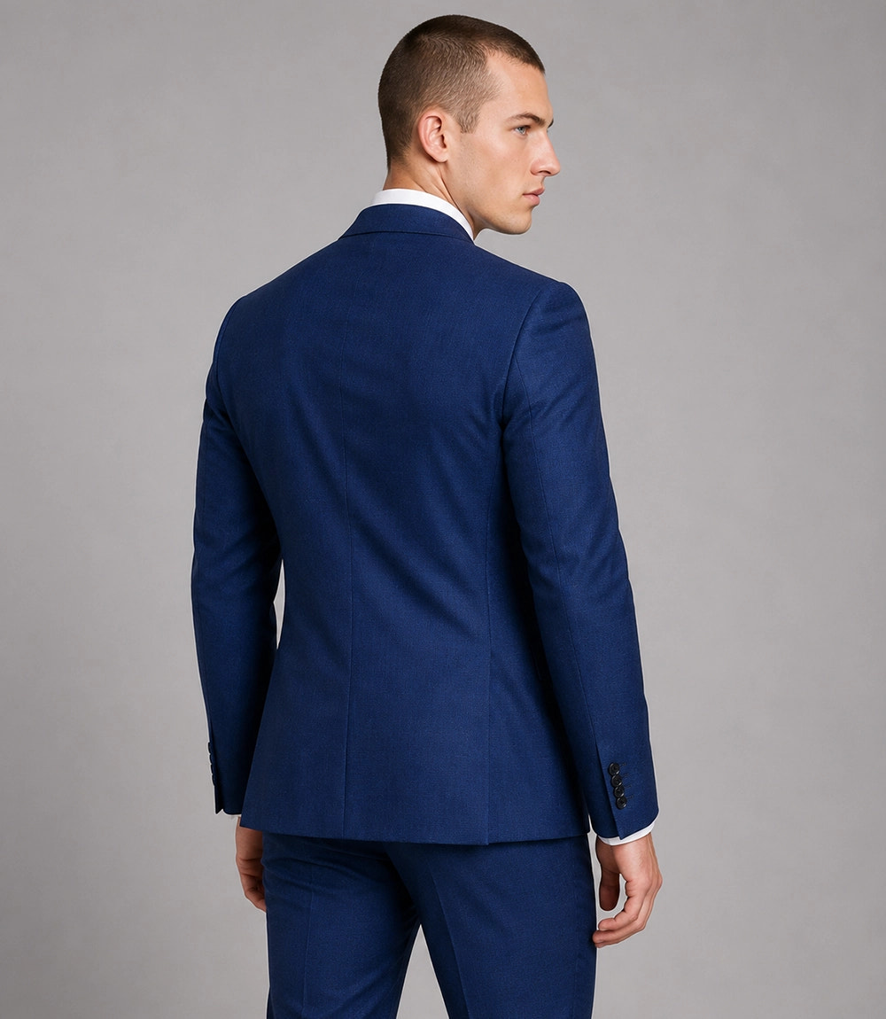 Men's Blue wedding 2 Piece Suit  Back  -  Suit Heritage