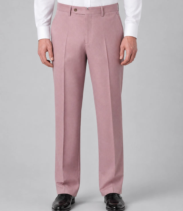 Men's Blush Pink Double Breasted Groom Wedding Suit  Pant -  Suit Heritage