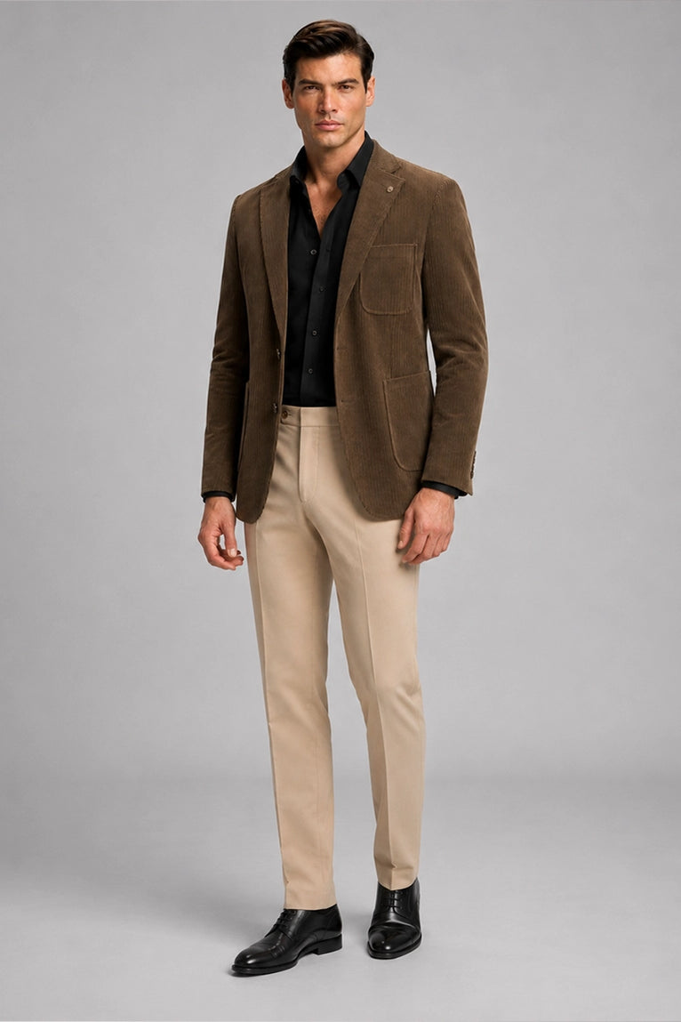 Men's Brown Corduroy 2 Piece Suit - Suit Heritage