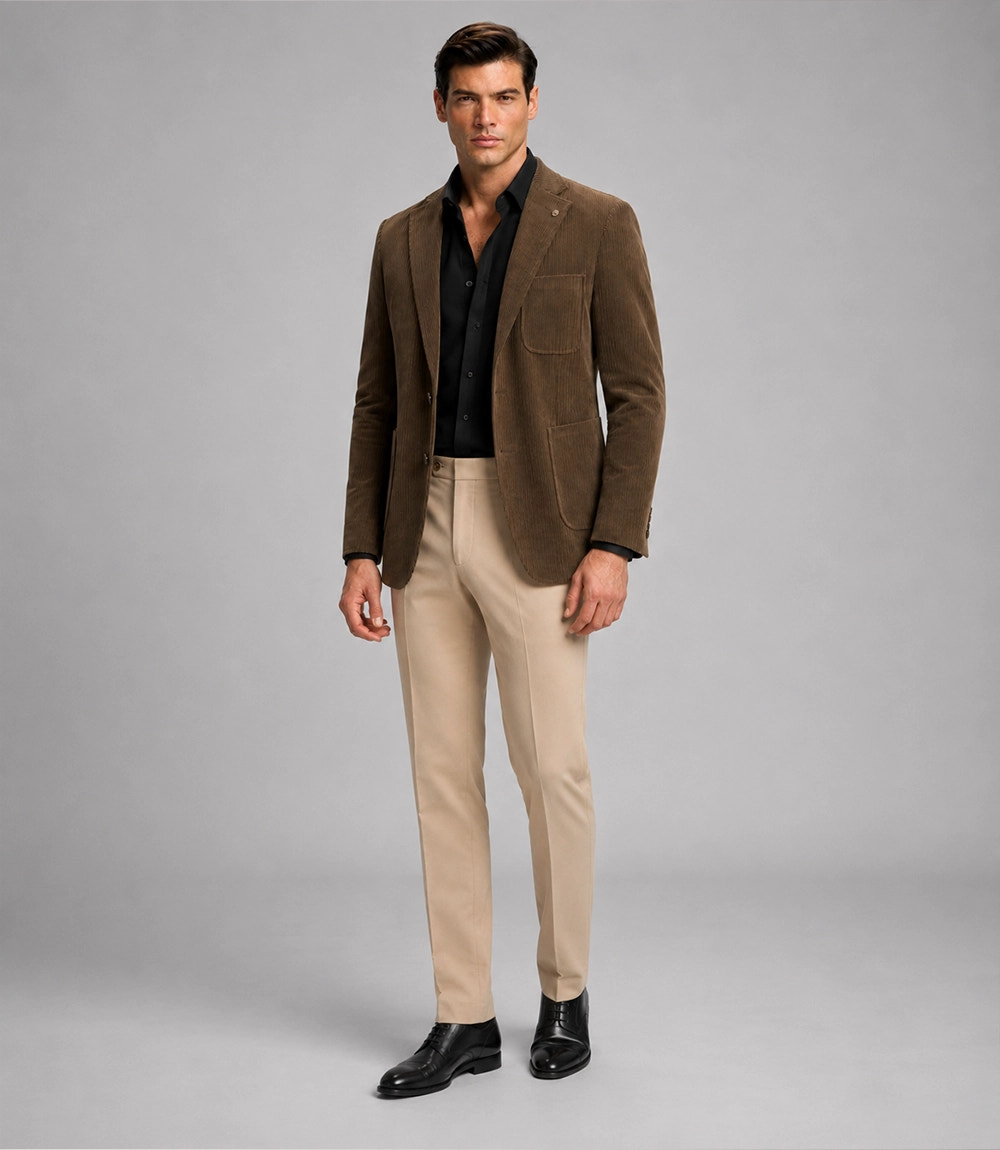 Men's Brown Corduroy 2 Piece Suit - Suit Heritage