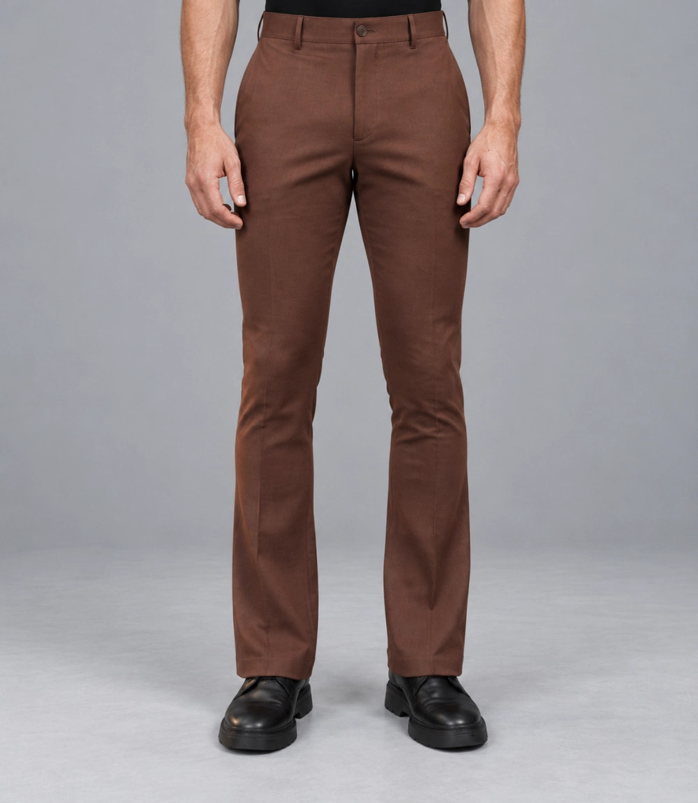Men's Brown Cropped Blazer Suit Pant -   Suit Heritage
