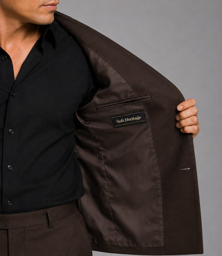 Men's Brown Double Breasted 2 Piece Inner - Suit Heritage