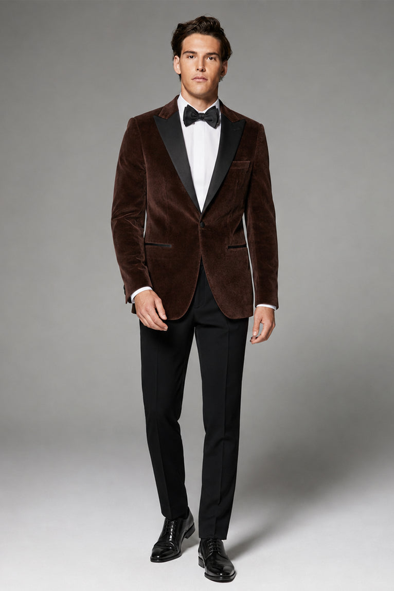 Men’s Brown Velvet Tuxedo - Suit Heritage
