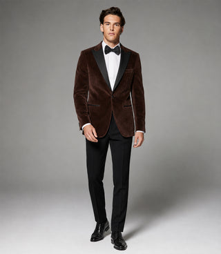 Men’s Brown Velvet Tuxedo - Suit Heritage