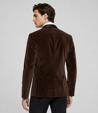 Men’s Brown Velvet Tuxedo Back - Suit Heritage
