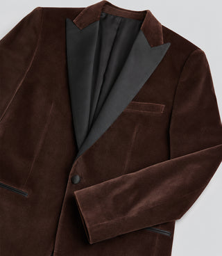 Men’s Brown Velvet Tuxedo Fabric - Suit Heritage